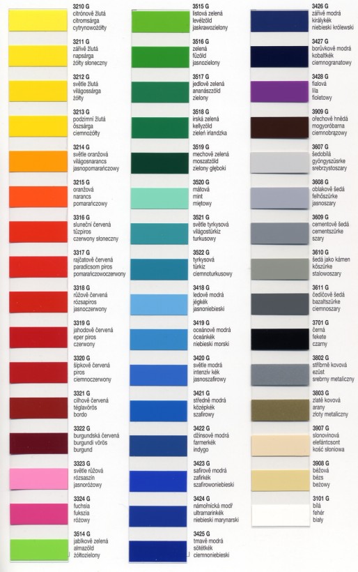 Vzorník barev